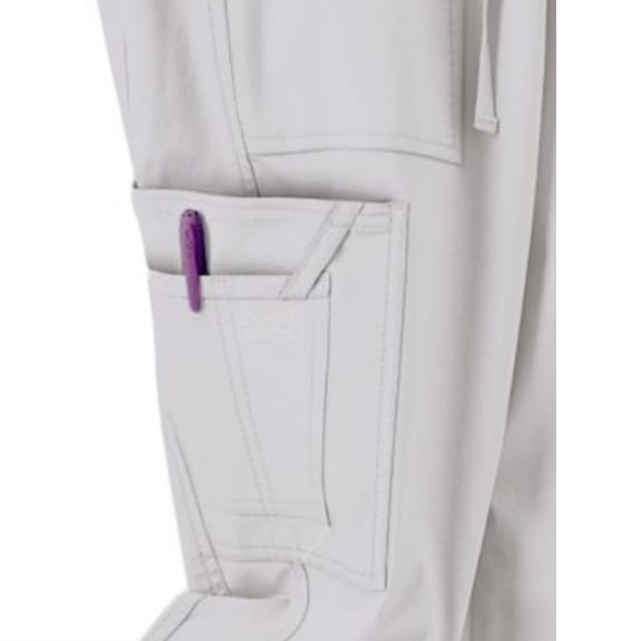 4 Pocket Drawstring Cargo Scrub Pants - Picture 2 of 4